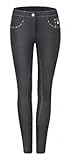 Cavallo Corvina-S Softshell Damen Winter Reithose mit Strass, schwarz, 92