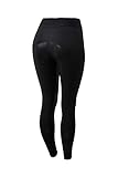 HORZE Damen Reitleggings Madison, Reithose Damen mit Silikonvollbesatz, Schwarz, 38