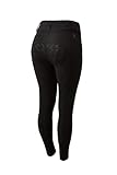 HORZE Damen Winterreithose Mia, Thermo Reithose mit Silikonvollbesatz, Schwarz, 40