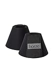 HORZE Pferde Hufglocken ProBell, Springglocken mit Klettverschluss, 2er Set, Schwarz, XL