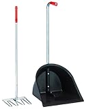 KERBL Mistboy schwarz (Höhe 75 cm, Mistkratzer für die Reinigung von Pferdeboxen / Transporter /...