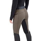 Reithose Damen High Waist Reitleggings Damen Skinny Vollbesatz Reiter Hose Damen Stretch Slim Fit...