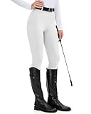 HMILES Reitleggings Damen Vollbesatz High Waist Elastische Reithose Damen mit Handytasche...