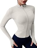 Rapbin Sport Langarmshirt Damen Yoga Gym Top Laufshirt Langarm Laufjacke Trainingsjacke Outdoorjacke...