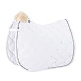 Eskadron Platinum Pure Schabracke Velvet Crystal, Größe:Dressur (DL), Farbe:White