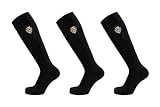 PFIFF Reitstrumpf kariert 3er Set, Schwarz, Schwarz, Schwarz, 40-42