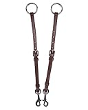 ARBO-INOX Martingal-Gabel Basic aus Leder mit Clips verstellbare Gabel für Vorderzeug (Full...