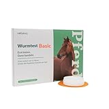 vetevo Wurmtest Pferd Basic, Zuverlässiger Pferde Wurmtest auf Spulwürmer, Strongyliden,...