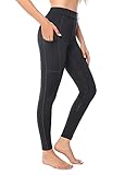 Reitleggings Damen Vollbesatz mit Handytasche, High Waist Reithose Damen Mädchen Stretch mit...