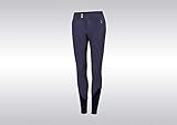 Samshield Damen Reithose Adele, Kniebesatz, mit Glitzerapplikationen, Jeans blau, Größe:40