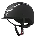 Equi-Theme/Equit'M Damen EQUITHÈME Insert Lamé Helmet Helm, tiefschwarz, Size: 52-54