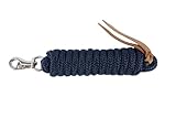 Brama-West Bodenarbeitsseil Bodenleine - mit Bull-Snap & Lederklatsche - Westernrope - 4 Meter -...