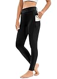 Reitleggings Damen Vollbesatz mit Handytasche, High Waist Reithose Damen Mädchen Stretch mit...