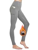 FitsT4 Sports Damen Winterreitleggings Silikon Vollbesatzreithose mit Fleecefutter mit Handytasche...