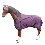 Brama-West Regendecke Rain für Pferde - mit High Neck & Fleece Futter - 1680DEN - Wasserdicht -...