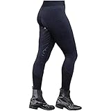 Reithose Damen Vollbesatz Grip: Damen Fitnesshose Kompression - Damenreithose Sommer High Waist...