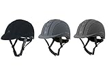 Reithelm COMPET Cristal EquiTheme schwarz/weiße Strasssteine S-M (52-56cm)