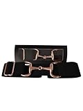 OR S-LINE Damen Reitgürtel mit Rosegold Bit Gebiss & hoch elastisch der Gürtel ist verstellbar XS...