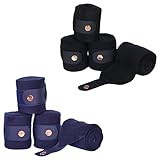 Marengos - Fleecebandagen Modern Rosé (4er Set) 300 cm | elastische Bandagen fürs Pferd mit...