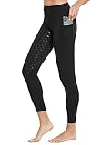 FitsT4 Damen Reitleggings Silikon Vollbesatz Reithose mit Handytasche und...