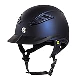 Back on Track Reithelm EQ3 Lynx Smooth top schwarz, blau oder braun (blau, M (54-58 cm))
