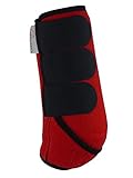 APPALERO Horse Boots V3, Gamaschen, Paar oder 4er Set, Größe Cob, Rot (2 Stück, Rot)