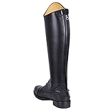 QHP Leder-Reitstiefel Romy für Kinder mit austauschbarem Design ! Schwarz, Normale Wadenweite (40,...