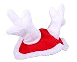 netproshop Pferde Winter Weihnachtsmütze mit Rentiergeweih Rot Größe Pony oder Full, Auswahl:Full