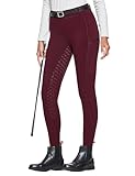 FitsT4 Sports Damen Winterreitleggings Fleece-Reithose Silikon Vollbesatz Reithose mit...