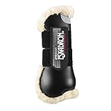 ESKADRON Gamaschen Standard FLEXISOFT FAUXFUR F vorne, black, Warmblut