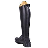 QHP Leder-Reitstiefel Romy Junior hoch; für Kinder, mit austauschbarem Design ! Schwarz (39)