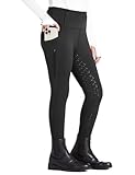 FitsT4 Sports Kinder Reithose Mädchen Reitleggings Silikon Vollbesatz Hohe Taille Reiten Hosen mit...
