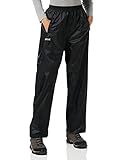Regatta Damen Pack-it Leichte, Wasserdichte und Atmungsaktive Überziehhose, Schwarz, 46 EU