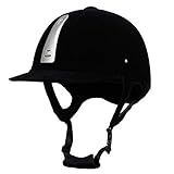 TentHome Samt Reithelme Bequeme Reiten Helm Schwarz (56cm)