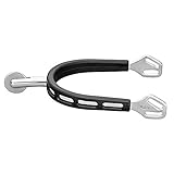 SPRENGER Ultra FIT EXTRA Grip Sporen mit Balkenhol Schlaufe, Edelstahl, 40,großes Ballrad (005)