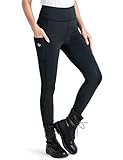 NAVISKIN Damen Reitleggings Silikon-Vollbesatz Reithose Silikongrip Vollbesatzreithose Handytasche...