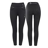 Cavallo Liz Grip RL Damen Reithose Winter Reitleggings schwarz HW 2022, Gr??e:44