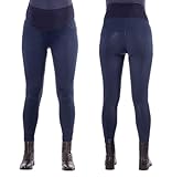 NETPROSHOP Damen Umstandsreithose Reitleggins Vollbesatz dunkelblau Gr. 34-44, Damengroesse:40,...