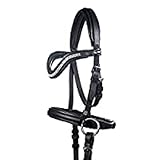 HKM 9209 Gebisslose Trense Funny Horses - Spielzeugtrense Holzpferde Schwarz, Mini Shetty