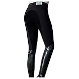 Reithose Damen Reitleggings Radhose Reitsport Hose High Waist Skiny Fit Economic Vollbesatz mit...