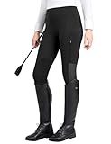 FitsT4 Sports Reithose Reitleggings Damen mit Kniebesatz und Tasche mit Reißverschluss, elastische...