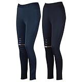 Lazura - Winter Damen Reitleggings Anita | Kniebesatz aus Silikon | atmungsaktive Reithose mit 2...