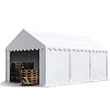 TOOLPORT Lagerzelt 3x6 m Zelthalle Unterstand Weidezelt PVC Plane 700 N wasserdicht in weiß