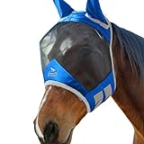 Harrison Howard CareMaster Pro leuchtendes Pferd Fliegenmaske Standard mit UV-Schutzohren für...