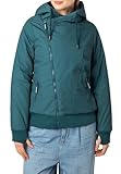 Sublevel Damen Winter-Jacke mit Kapuze warm gefüttert green L