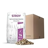STROY Strohpellets Einstreu Pellets Stroh Tier Streu Pellet Für Großtier Kleintier Pferde Stall...