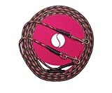 Beta Biothane Doppellonge 14m Länge und 13mm Breite (Biothane:'magenta' / PP-Seil:'Tough Girl')
