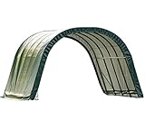 ShelterLogic Folien Weidezelt Zeltgarage Run-In-Shed | Grün | 610x370x250 cm