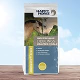 HAPPY HORSE Lieblings Kräuter-Müsli Pferdefutter haferfrei 14kg | bei Atemwegsproblemen und Husten...