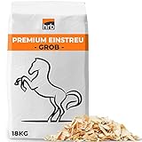 HRB Premium Einstreu Holzspan Horse, Hanf bzw. Leinenstroh Ersatz Einstreu hohes Volumen, extrem...